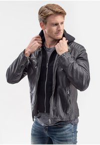 18N62 - NECOOLALEE - Leather jacket - anthrazit Thumbnail Image 1