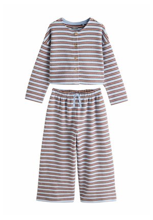 Next, REGULAR FIT - STRIPE CARDIGAN SET - Stoffhose - blue