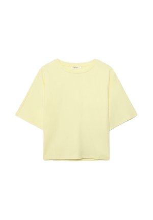 Stradivarius, JAPANESE SHORT SLEEVE T-SHIRT 07063630 - T-shirts basic - light yellow