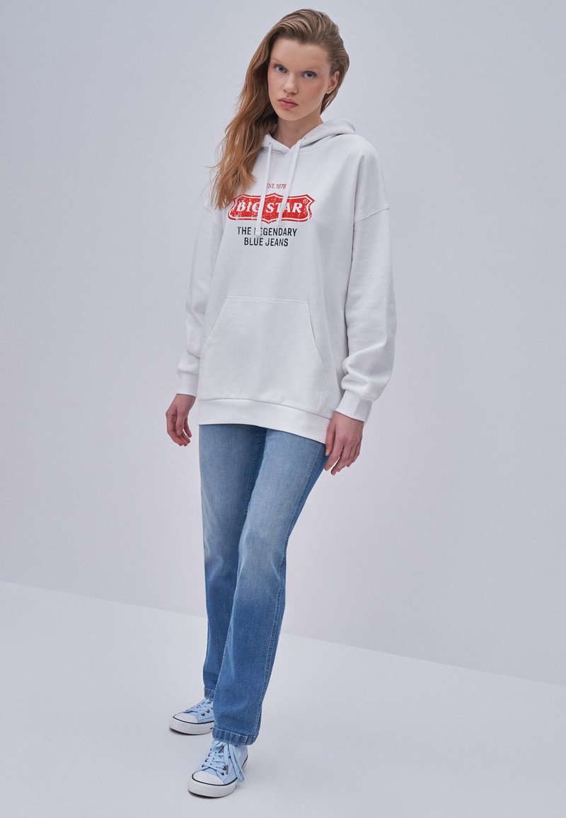 Damen Sweatshirts | Big Star GLADYS Kapuzenpullover weiß - JA27812 Damen Sweatshirts | Big Star GLADYS Kapuzenpullover weiß - JA27812
