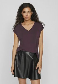 VILA VIMODALA V NECK - Camiseta básica - plum perfect