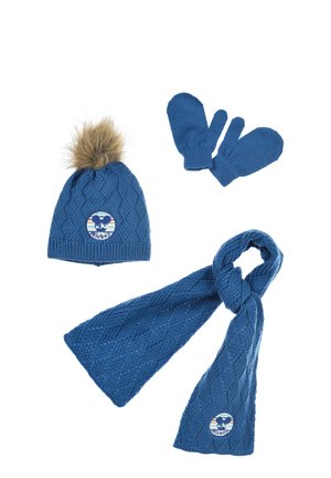 WINTER SET 3 TLG - Scarf - blau