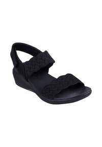 Skechers ARYA ON THE RISE - Sandalias de cuña - black