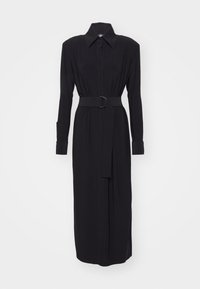 DRESS LONG SHOULDER PADS - Robe en jersey - black