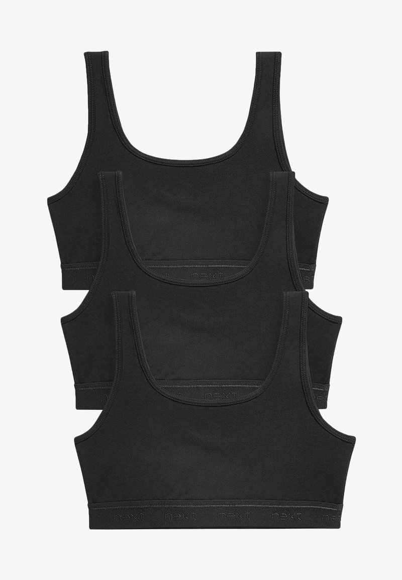 Next 3 PACK CROP - Top - black