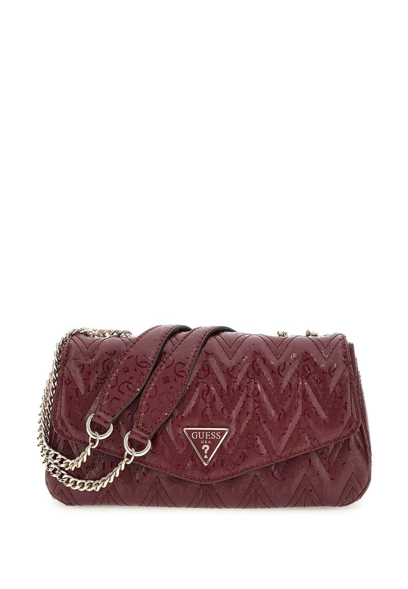 GUESS Sac Bandoulière Femme Adelard - Zip Épaule - Cuir Synthétique Noir Élégant - Poches Intérieures