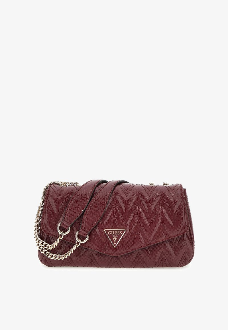 GUESS Sac Bandoulière Femme Adelard - Zip Épaule - Cuir Synthétique Noir Élégant - Poches Intérieures
