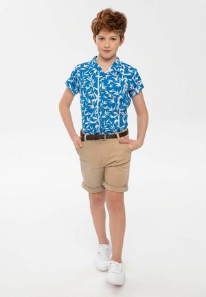 PRINTED SHORT SLEEVE - Majica - royal blue white