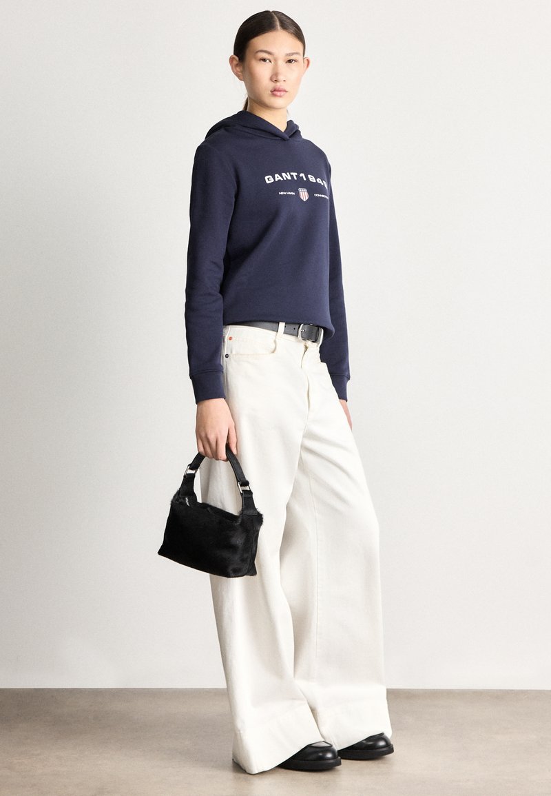 GANT GRAPHIC HOODIE - Mikina s kapucí - evening blue