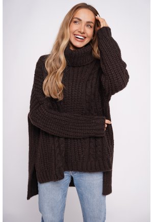 UNI - Strickpullover - czekoladowy