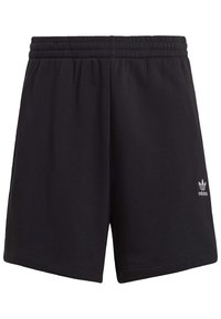 Svarta träningsshorts i mjukt tyg med elastisk midja. Har en liten vit Adidas-logotyp på den nedre vänstra sidan.
