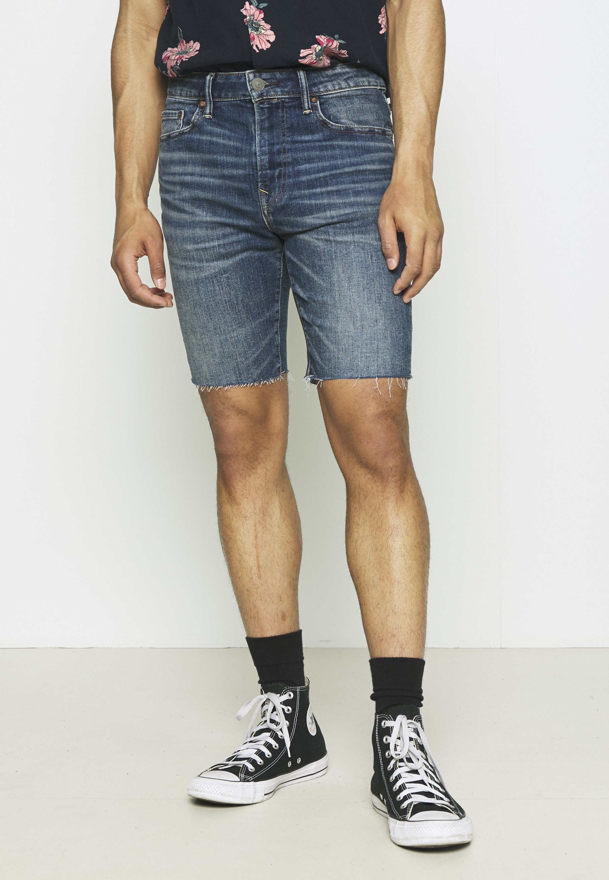 NO CUFF - Denim shorts - dark indigo 
