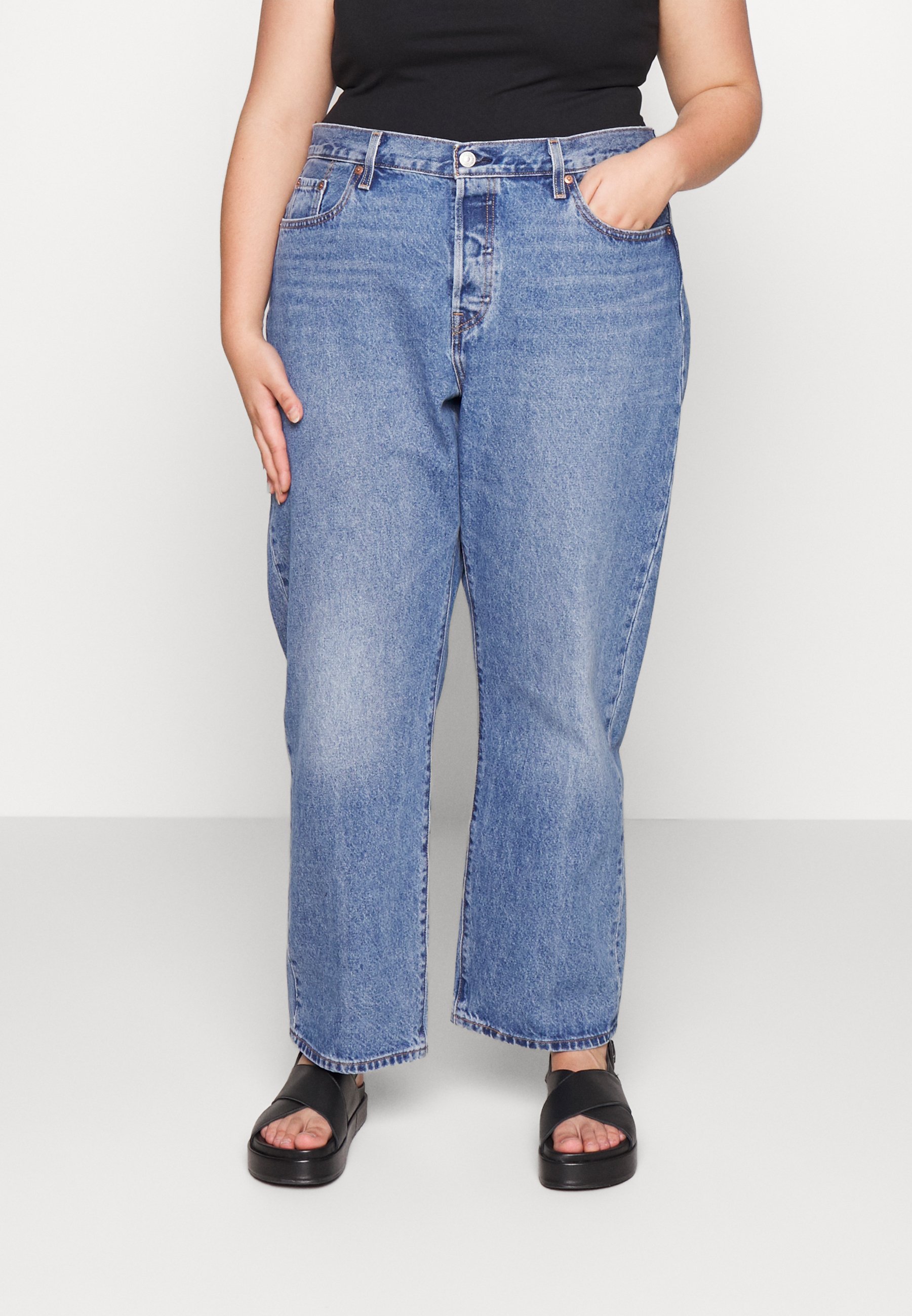 Levi's® Plus PLUS 501® - Straight leg jeans - light blue denim/Lichtblauw -  Zalando.be