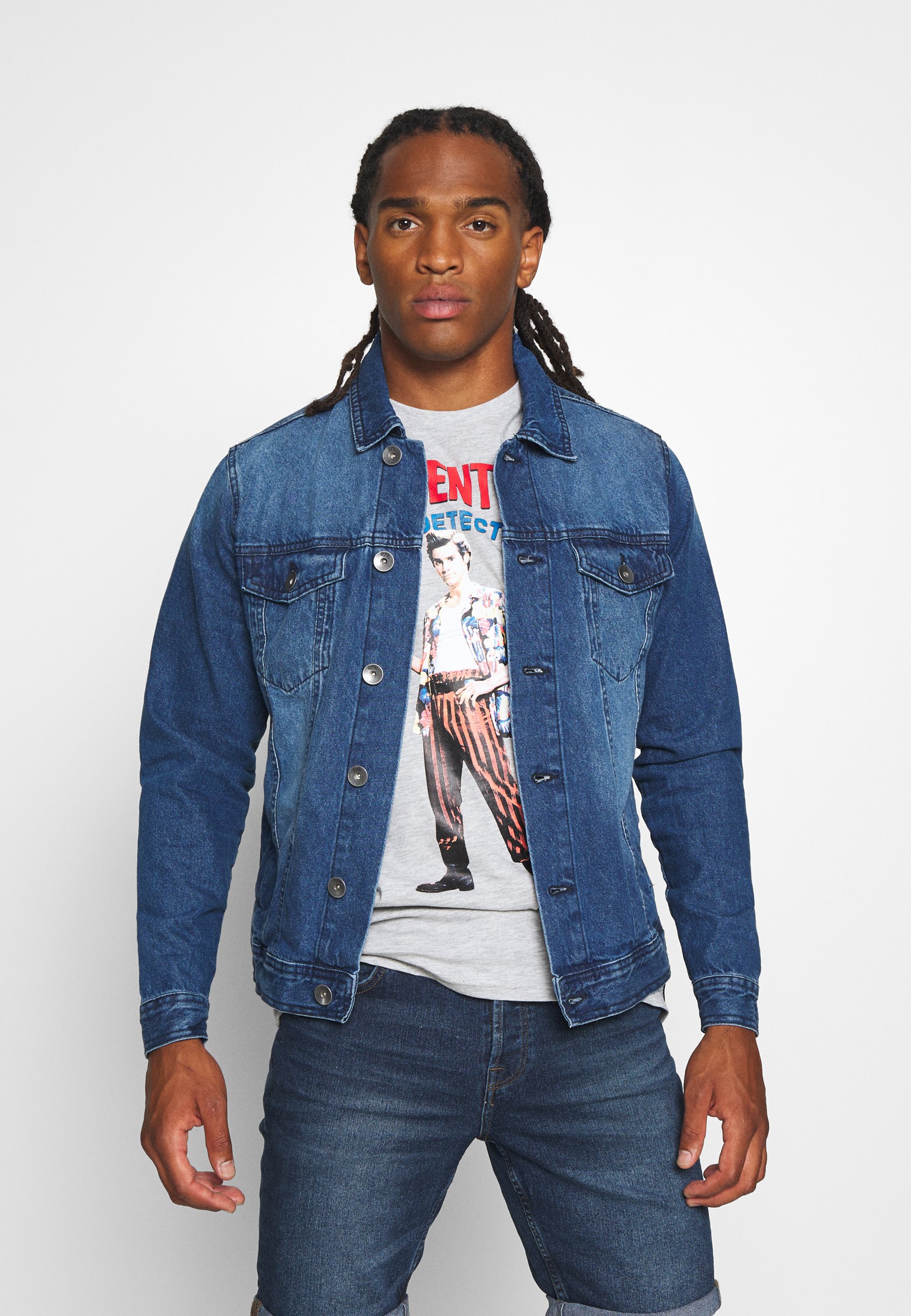Redefined Rebel Marc Jacket Denim Jacket Mid Blue, Men's, Size: XS, Blue Denim