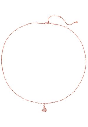 Zarte Halskette aus Roségold mit kleinem Anhänger in Segelbootform mit Kristallakzenten.