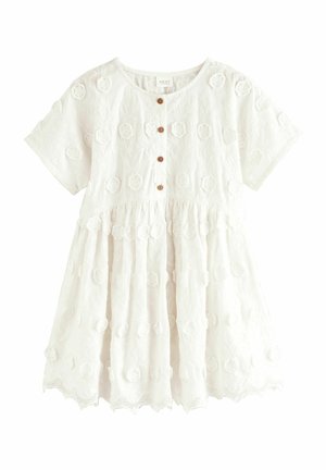 REGULAR FIT - FLOWER EMBROIDERED - Blousejurk - cream