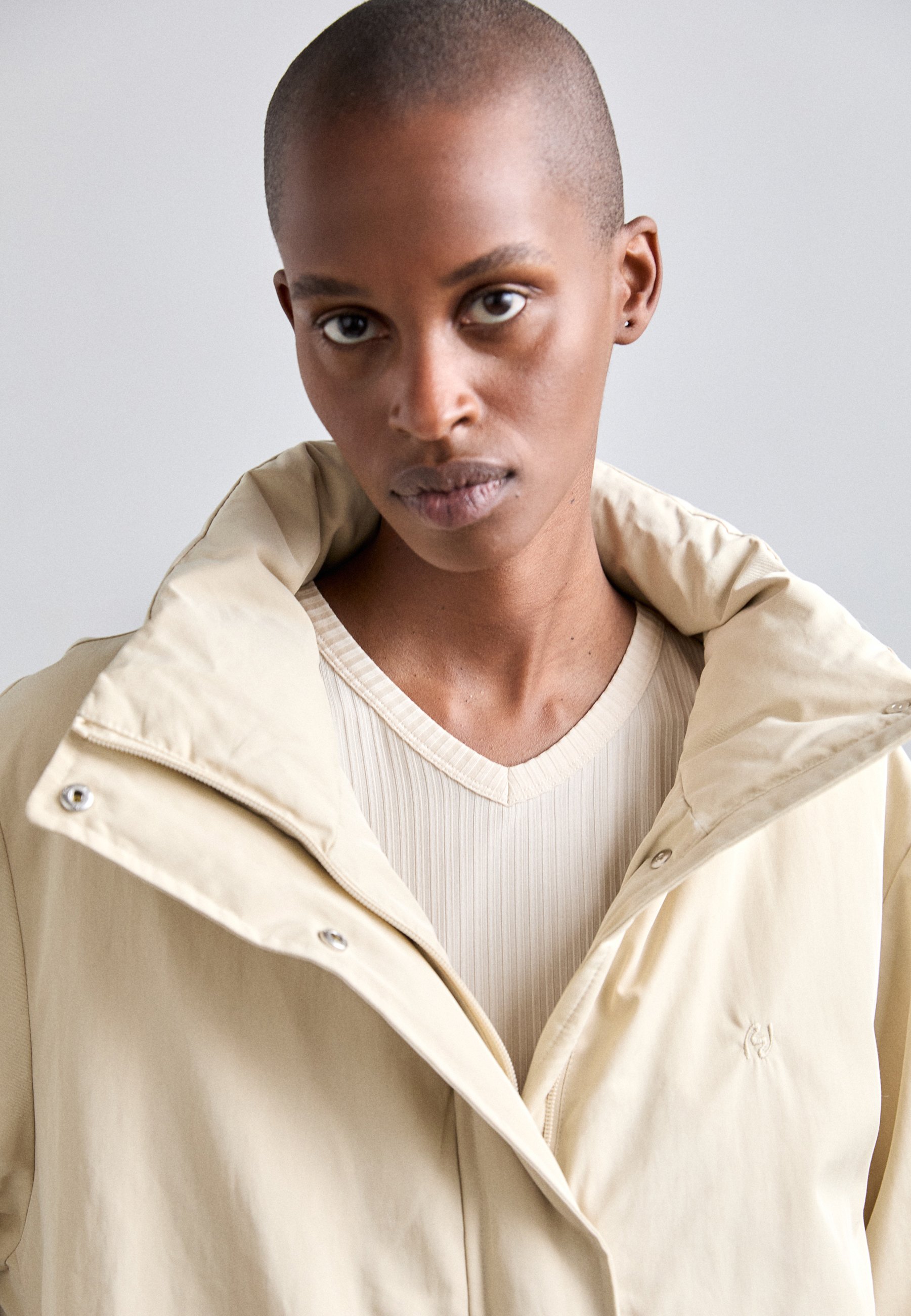 ゆ*ー様 roughlow jacket(beige) BLOCK-JACQUARD UTILITY JACKET(BEIGE) - H-L