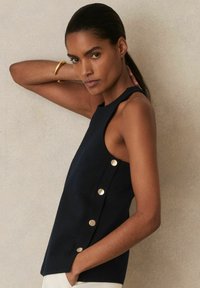 Reiss REGULAR FIT - COSMO SIDE SLEEVELESS - Top - navy
