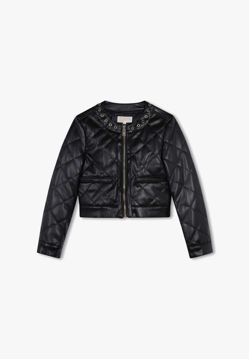 Michael Kors Kids MATELASSÉE AVEC OEILLET - Veste en similicuir - black