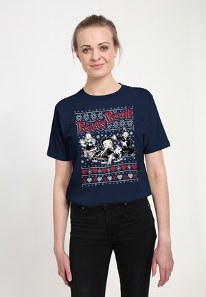 BETTY BOOP CHRISTMAS TOGETHER - T-shirts print - french navy