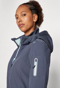 CMP ZIP HOOD - Jachetă softshell - titanio/acqua