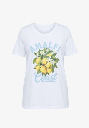 Angel of Style, T-SHIRT, A-LINIE, AMALFI ZITRONEN-MOTIV, HALBARM - T-shirt print - snow white
