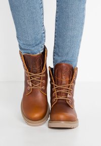 Panama Jack Botines con cordones - cognac