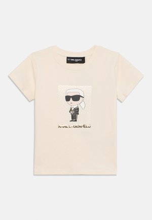 KARL LAGERFELD KIDS TEE-SHIRT MANCHES COURTES - Μπλουζάκι με στάμπα - cream