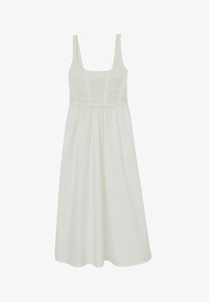 Reiss REGULAR FIT - KORI PERFORATED MIDI  - Denní šaty - ivory