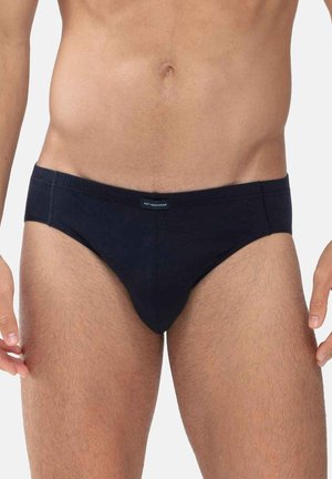 Schwarze Herrenunterhosen mit eng anliegendem Schnitt, aus weichem Material gefertigt. Mit einem Logo am Bund und glatter Naht.