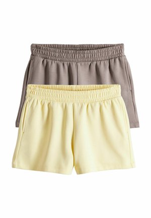 THE SET REGULAR FIT 2 PACK - Tracksuit bottoms - butter yellow taupe brown