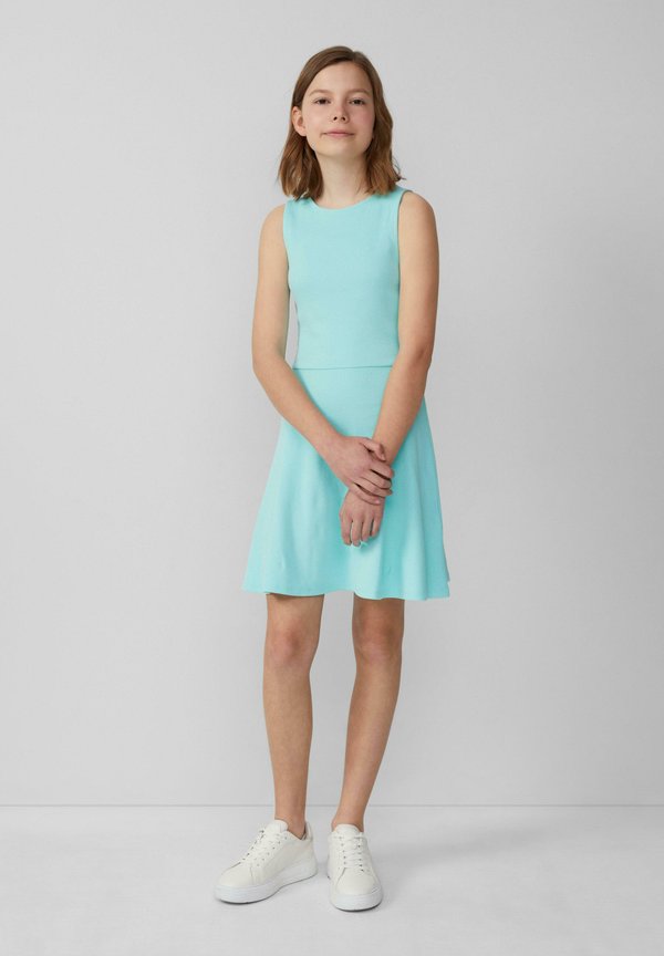 Strickkleid - helles türkis