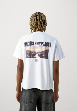 Jack & Jones JORCLOUDY TEE CREW NECK - T-shirt imprimé - bright white