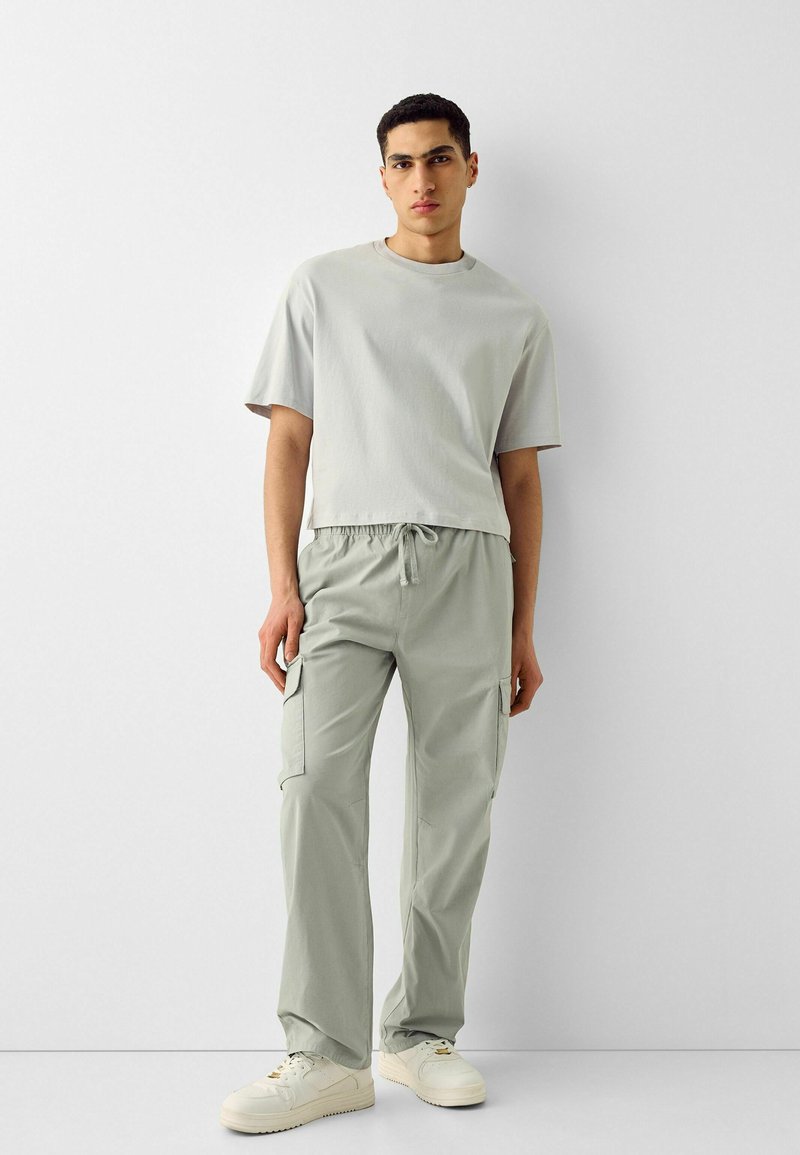 Bershka Cargobroek grijs