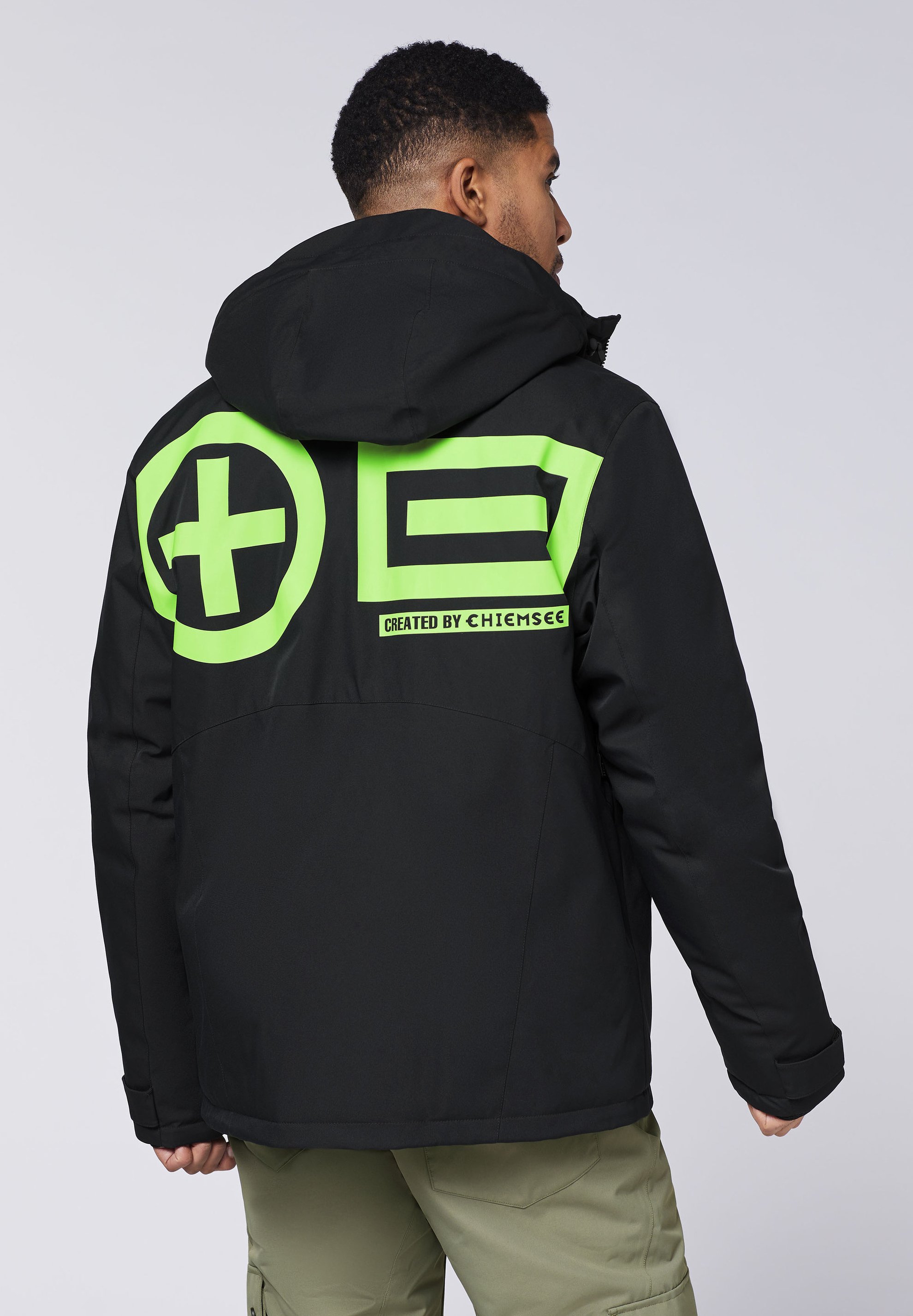 Chiemsee MIT BACKPRINT - Snowboard jacket - black beauty/black