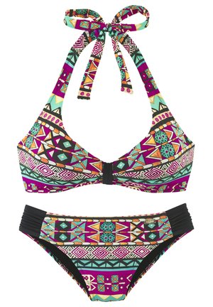 TRIANGEL SET - Bikini - pink bedruckt