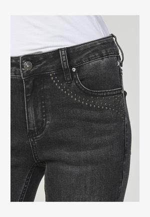 Koroshi FLARED - Jeans slim fit - black denim