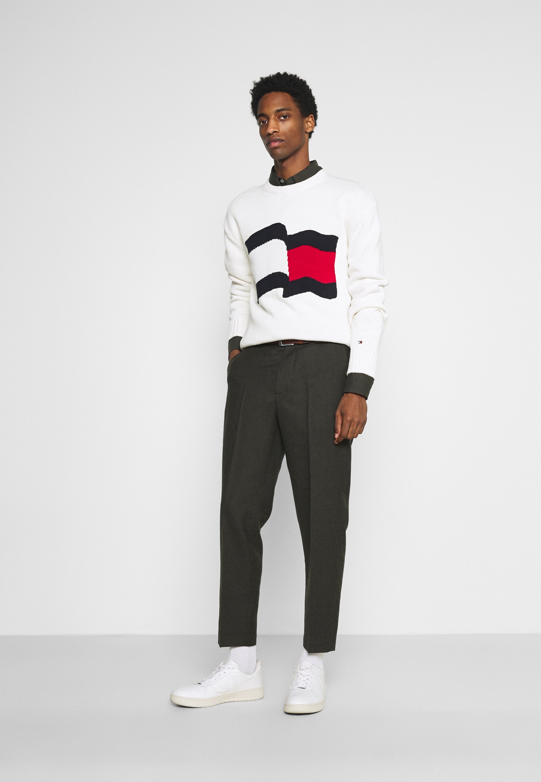tommy hilfiger off the shoulder sweater
