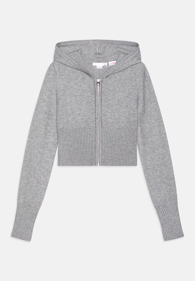 Gina Tricot Young YOGA HOOD - Kardigan - grey melange