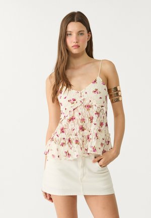 Top - mottled beige