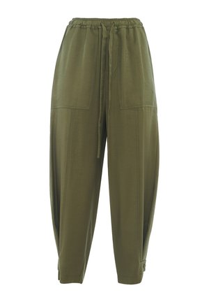 WITH DRAWSTRING - Trousers - forest