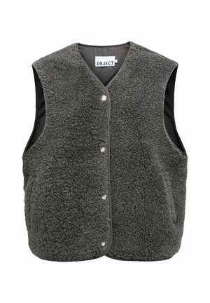 Object, VEST FLEECE - Veste sans manches - dark grey