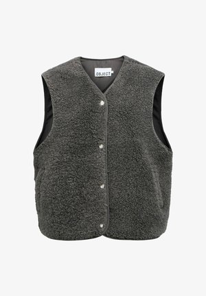 Object, VEST FLEECE - Veste sans manches - dark grey