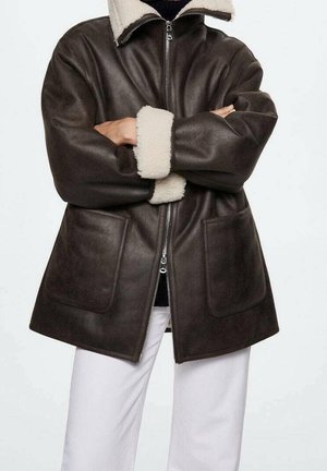 Chaqueta de cuero sintético - brown