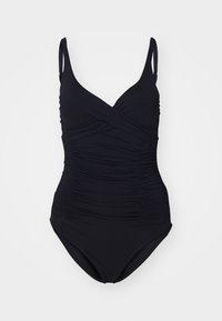 Seafolly COLLECTIVE GATHERED WRAPFRONT ONEPIECE - Maillot de bain - black