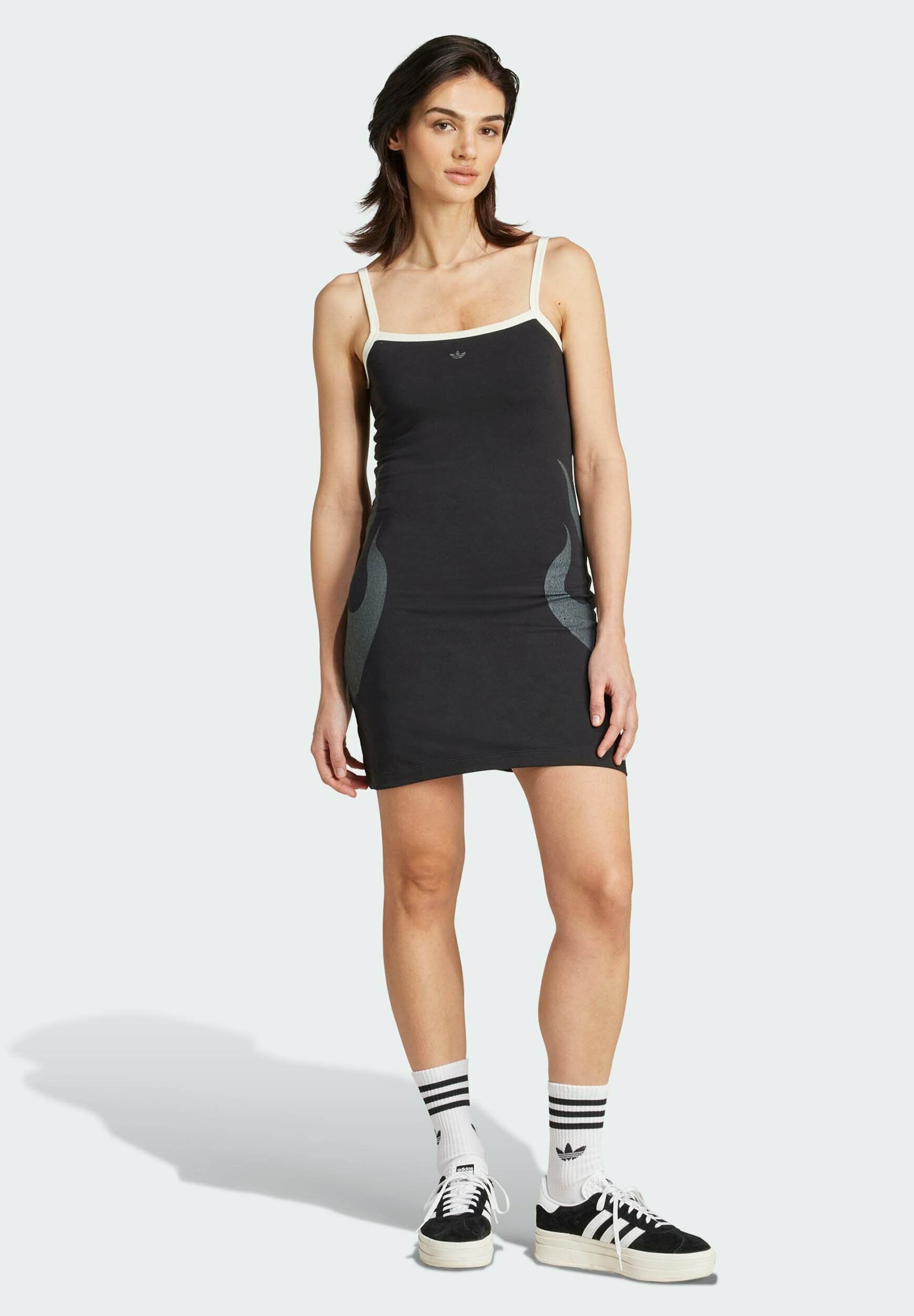 adidas Originals FLAMES - Shift dress - black - Zalando.co.uk