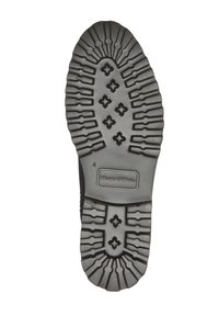 Semelle de chaussure en caoutchouc avec un motif de grip texturé, présentant des rainures profondes et des accents en forme de diamant. Marquée du logo "Marc O'Polo".