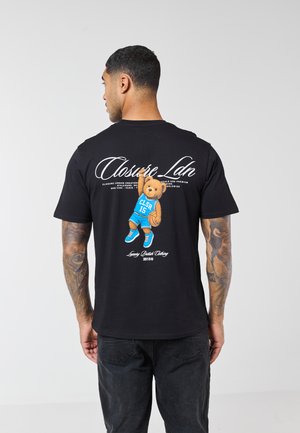 SCRIPT BASKETBALL TEDDY TEE - T-shirt con stampa - black
