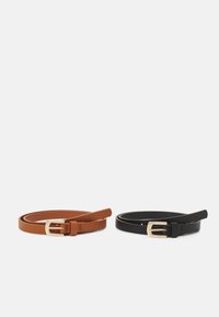 Anna Field - 2 PACK - Belt - black/cognac Thumbnail Image 1