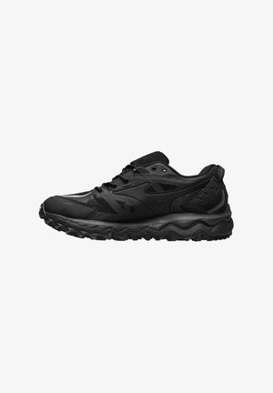 Scarpe da ginnastica nere con una tomaia testurizzata, dotate di suola ammortizzata, tallone rinforzato e pannelli in rete per la traspirabilità. Suola in gomma per una buona aderenza.